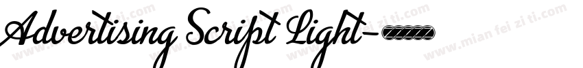 Advertising Script Light字体转换
